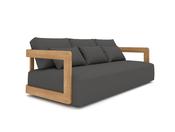 Rafa 3-Seat Armchair - Teak, Twittel Sacha + Cushions
