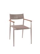 Leo stacking chair alu linnen rope sand