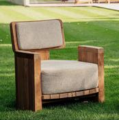 Fiona 1-Seat - Recycled Teak, Fabric Agora, Quick Dry Foam + Cushion Pergamino Ecru