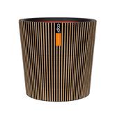 Vase Conical Groove NL Black/Gold