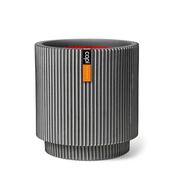 Vase Cylinder Groove NL Anthracite
