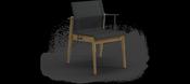 Sway Teak Stacking Chair with Arms