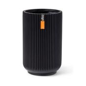Vase High Groove Black image
