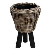 Drypot Wooden Legs Black D54H55 cm