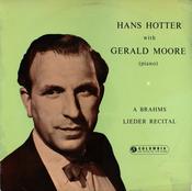 Johannes Brahms - Hans Hotter with Gerald Moore - A Brahms Lieder Recital (LP, Album, Mono) image