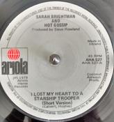Sarah Brightman &amp; Hot Gossip - I Lost My Heart To A Starship Trooper (7", Single)