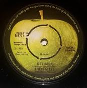 The Beatles With Billy Preston - Get Back (7", Single, Pus) image