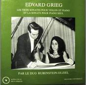 Edvard Grieg, Jerrold Rubenstein, Dalia Ouziel - Les Trois Sonates Pour Violon Et Piano Et La Sonate Pour Piano Seul (2xLP) image