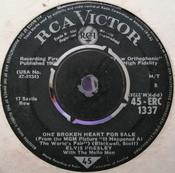 Elvis Presley With The Mello Men* - One Broken Heart For Sale (7", Single) image