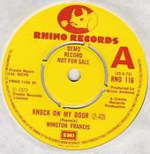 Winston Francis - Knock On My Door  (7", Single, Promo) image