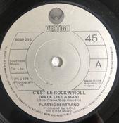 Plastic Bertrand - C'est Le Rock'n'Roll (Walk Like A Man) (7", Single) image