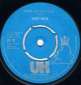 Ricky Wilde - I Wanna Go To A Disco (7") image