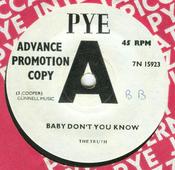The Truth  - Baby Don't You Know (7", Single, Promo)