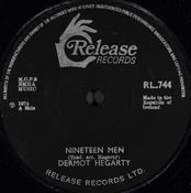Dermot Hegarty - Nineteen Men / Old Dungannon Road (7") image