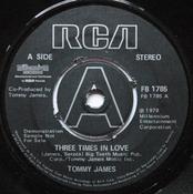 Tommy James - Three Times In Love (7", Single, Promo) image