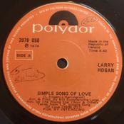 Larry Hogan - Simple Song Of Love (7", Single) image