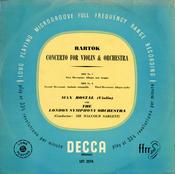 Béla Bartók, Max Rostal (Violin) With London Symphony Orchestra (Conductor:) Sir Malcolm Sargent - Concerto For Violin &amp; Orchestra (LP, Mono) image