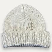 Ribbed Baby Alpaca &amp; Silk Fisherman Hat Bone by Inis Meáin image