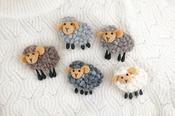 Wool Sheep Pin Broach  