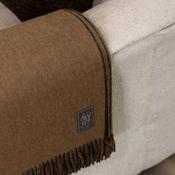 Durham Camel &amp; Brown Merino Wool Throw image