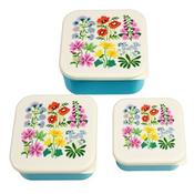 Wild Flowers Snack Pots, Set of 3 image