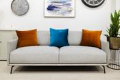 3 Seater Cinderella Sofa in Beige, Pale Blue, 200 cms image