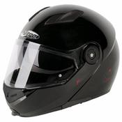 F345 Uno Flip Front Motorcycle Helmet (Gloss Black) - Large (59-60cm) image