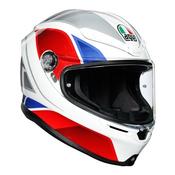 K6 Hyphen White Motorcycle Helmet (White|Red|Blue) - LARGE (60-61cm) image