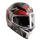 K3 SV-S Pop Motorcycle Helmet (Grey|Red|White) - SMALL (55-56cm) image
