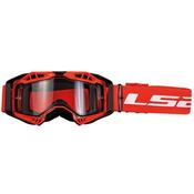 Aura Motocross Goggles With Clear Lens (Red) image