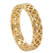 Gold Celtic Knot Filigree Wedding Band image