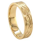 Yellow or White Gold Celtic Knot Wedding Ring image