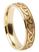 Yellow or White Gold Celtic Knot Wedding Ring image