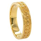 Gold Celtic Spiral Wedding Ring image