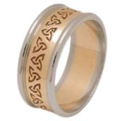 Two Tone Gold Trinity Knot Wedding Ring image
