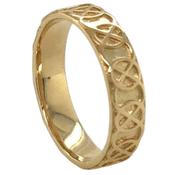 Gold Closed Celtic Knot Wedding Ring image