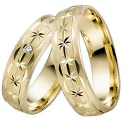 Diamond-Cut Yellow Gold Wedding Ring image