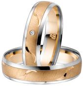 Rose Gold with Palladium Edge Wedding Ring image
