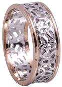 Rose Gold and White Gold Trinity Knot Wedding Ring image