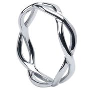 Silver Infinity Knot Celtic Wedding Band image