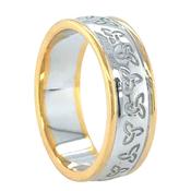 Wide Silver Trinity Knot Wedding Ring image