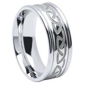 Wide Sterling Silver Celtic Knot Wedding Ring image
