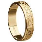 Yellow or White Gold Celtic Knot Wedding Ring image