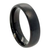 6mm Titanium Wedding Band with Black IP Plating image