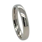 4mm Titanium Court Fit Wedding Ring with a Polished Finish image