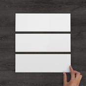 Metro XL White Flat Gloss Ceramic Wall Tile 30x10cm image