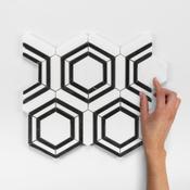 Ealing Bianco Carrara Marble Mosaic 28x33cm image