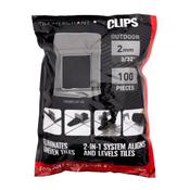 Alpha Tile Levelling Clips (Outdoor Tile 10-24mm) 2mm Grout Line (100pcs/Bag)