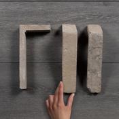 Reclaimed Brick Slips Corner Piece White 24x15.5cm image