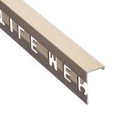 10mm Yankee Gold Polished Square Edge Tile Trim 2.4m image
